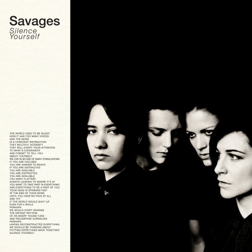 Pochette de l'album "Silence Yourself" des Savages