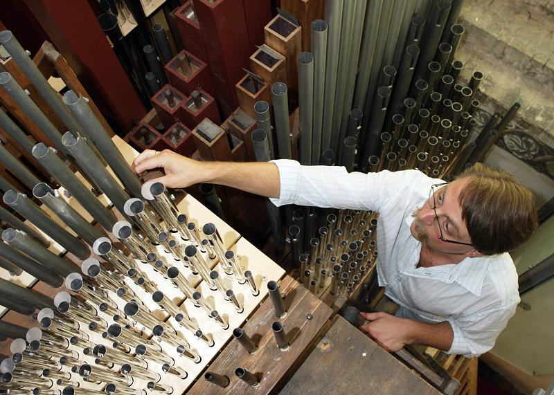 Fabrication d'orgue en Allemagne.