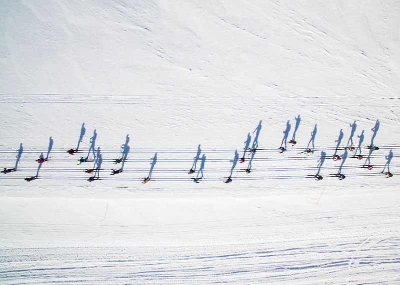Musical skiers.